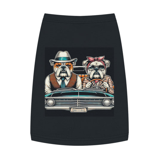 Wacky Pet Tank Top Bulldog old couple t shirt Pets Printify M Black