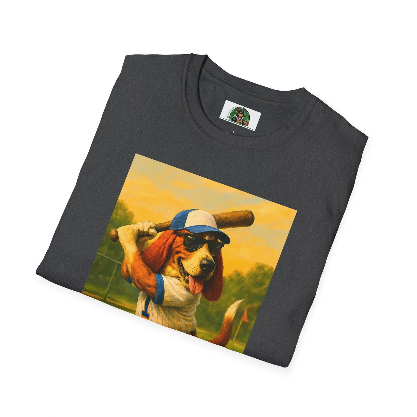 Sports Baseball Bassett Hound T-Shirt T-Shirt Printify