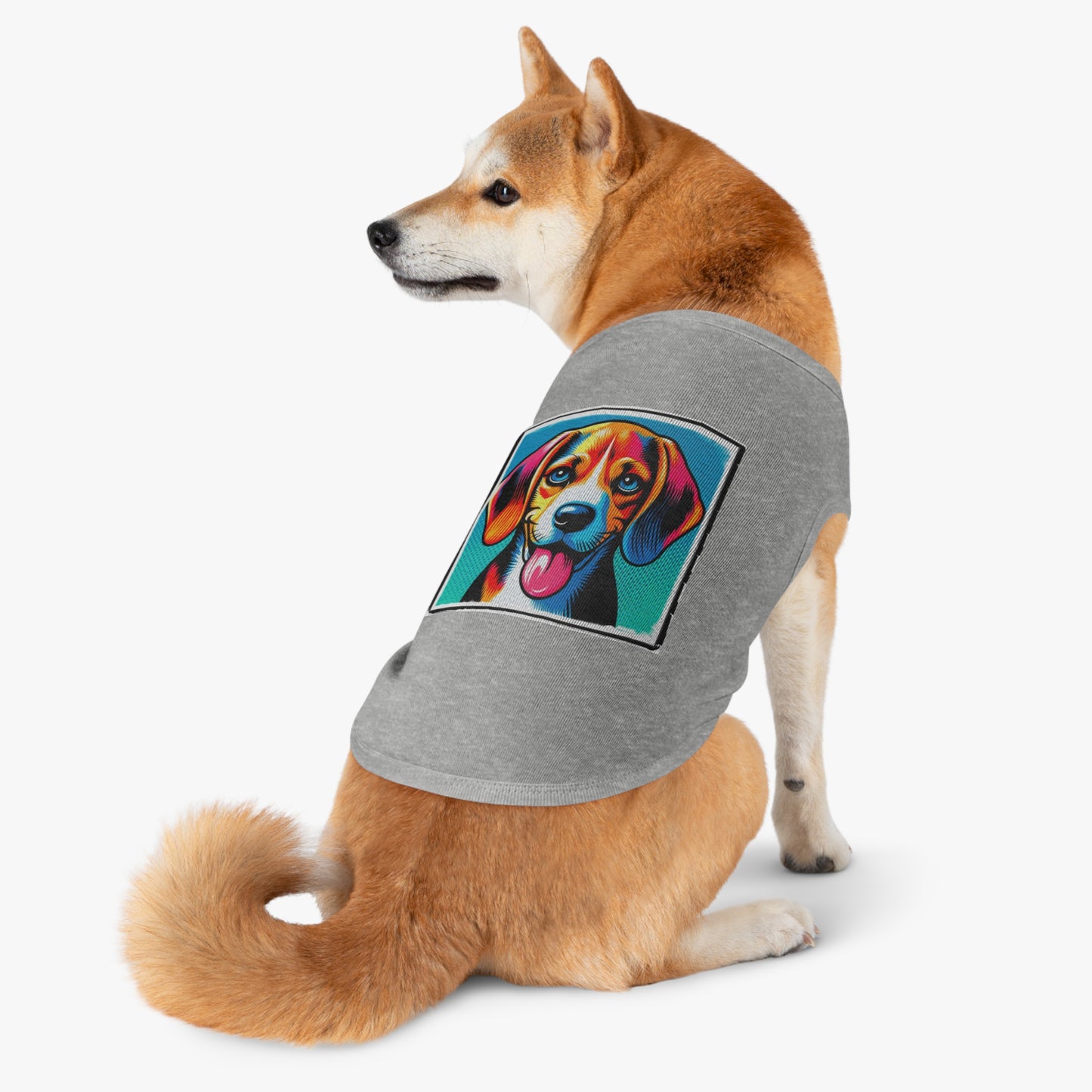 Pet Tank Top Beagle Pop Art Pets Printify   