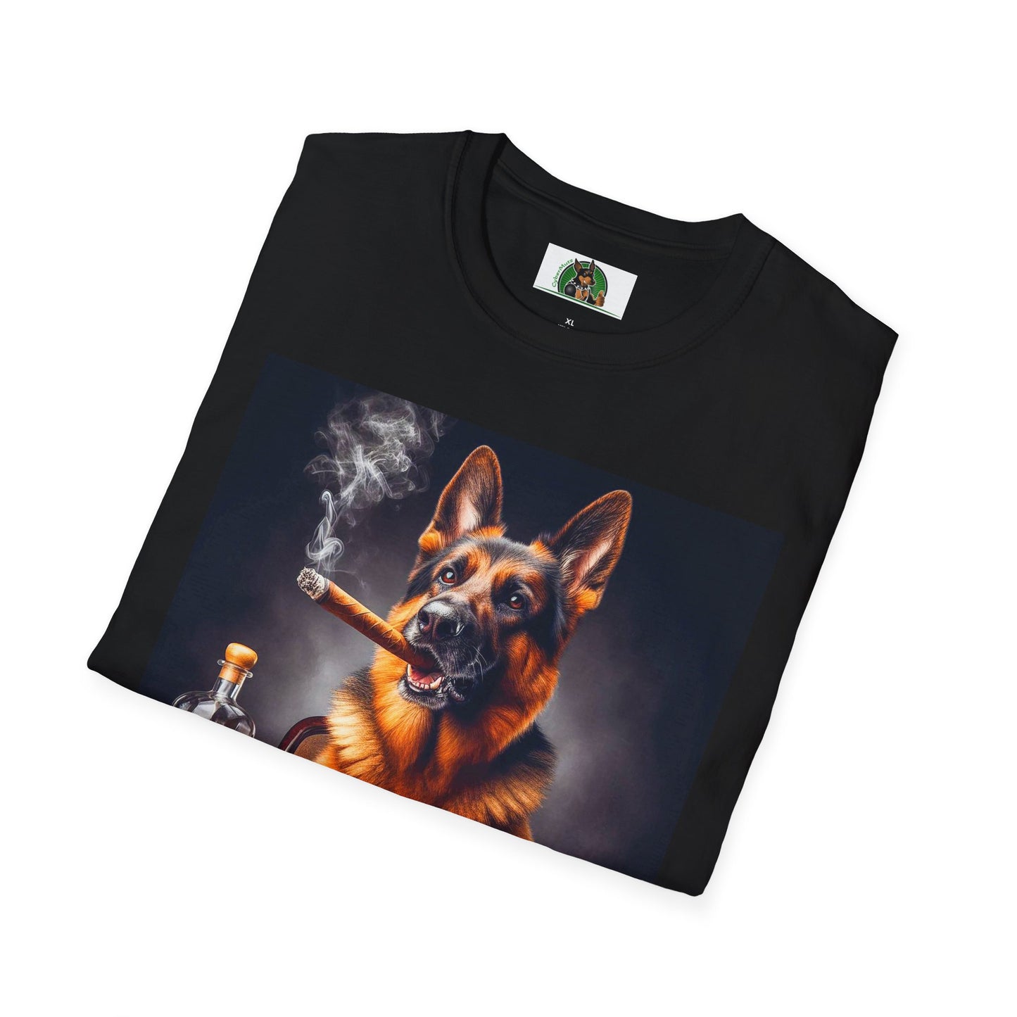 German Shepherd smoking shirt