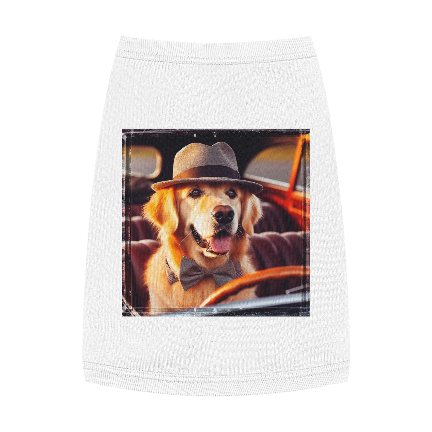 Golden Retriever pet tank top Pets Printify M White 