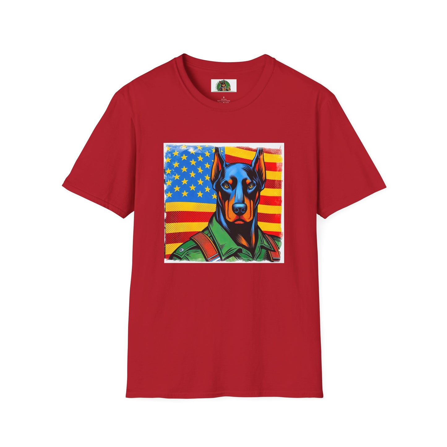 Doberman Air Force hero t shirt T-Shirt Printify S Cherry Red