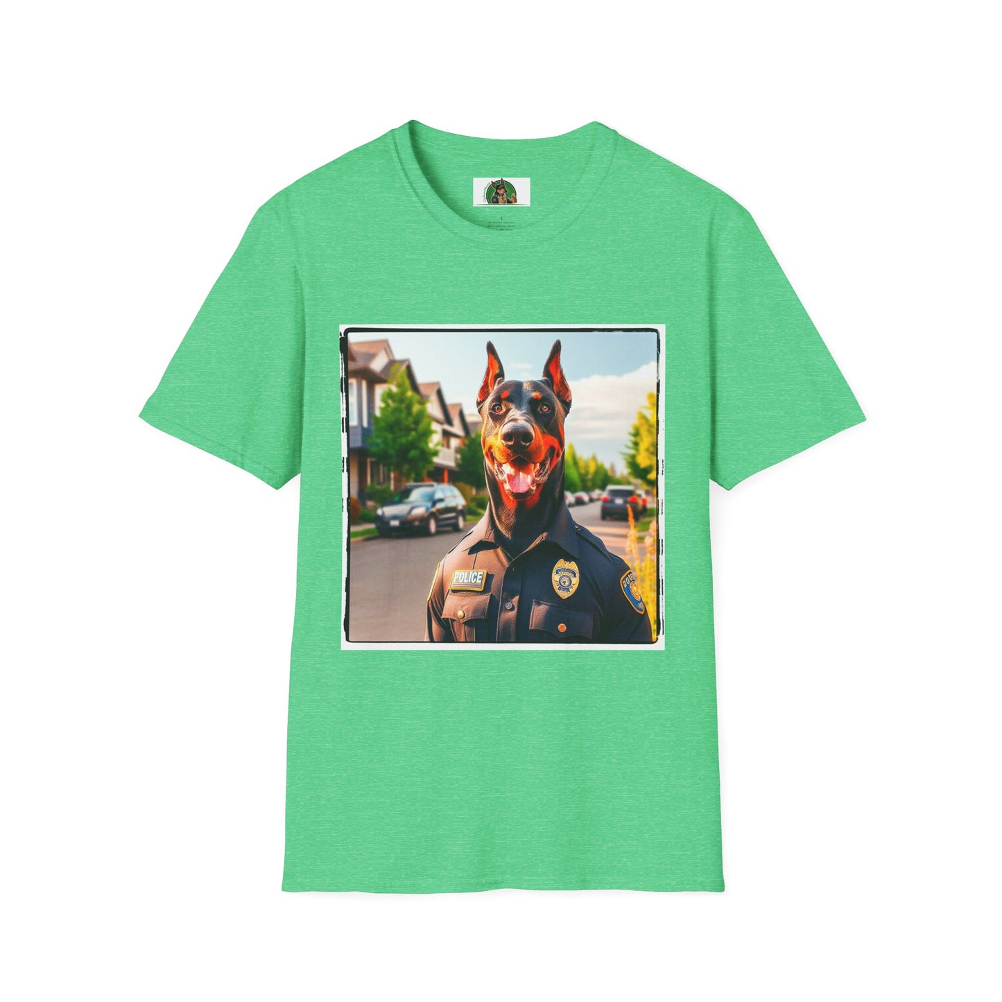 Doberman T-Shirt Printify S Heather Irish Green 