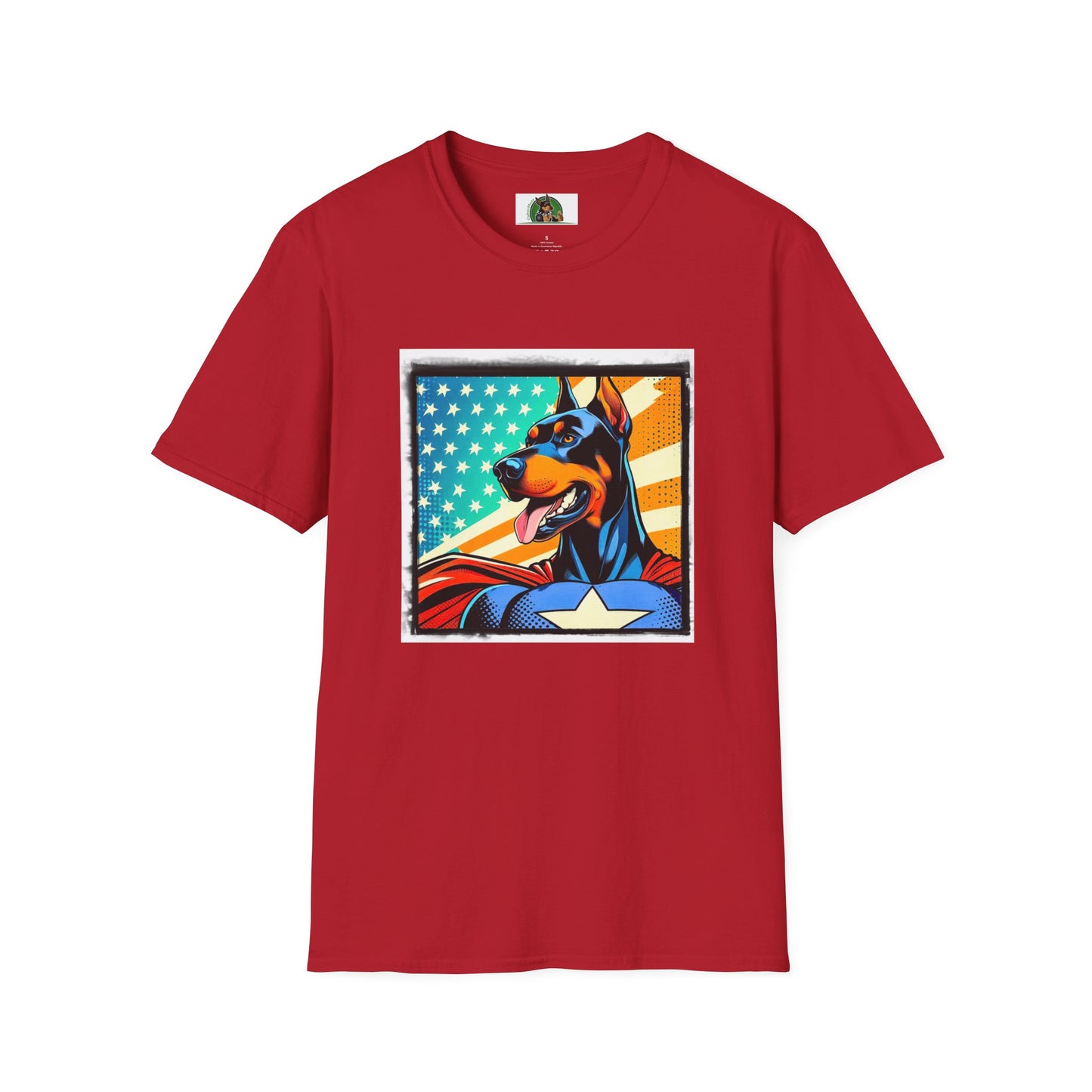 Doberman T-Shirt Printify S Cherry Red 