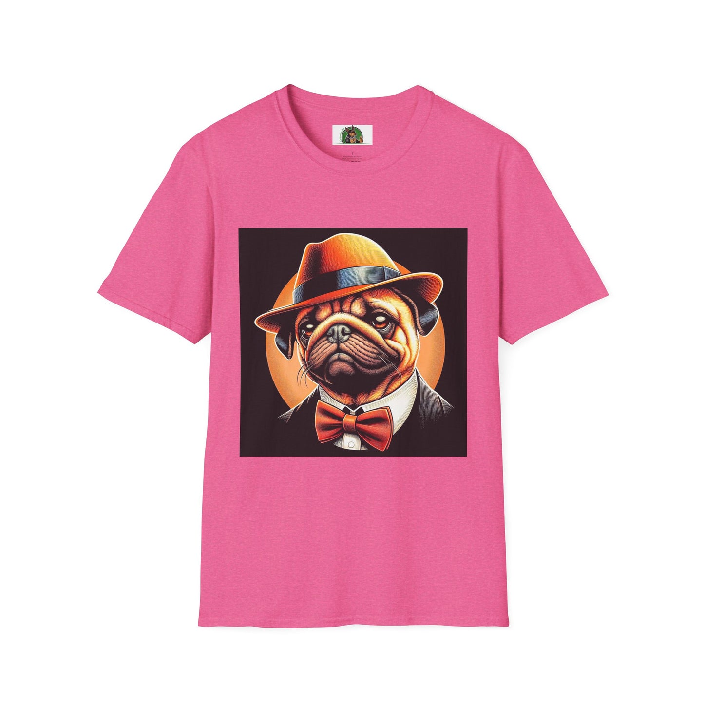 Pugs T-Shirt Printify S Heather Heliconia 