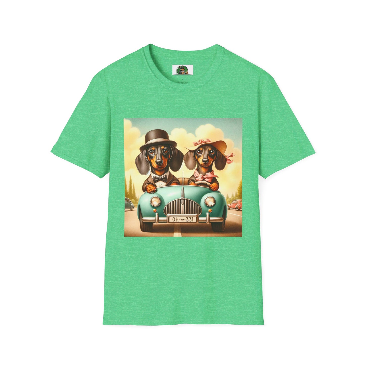 Dachshund T-Shirt Printify Heather Irish Green S 