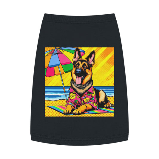 Pet Tank Top German Shepherd vacation Pets Printify M Black