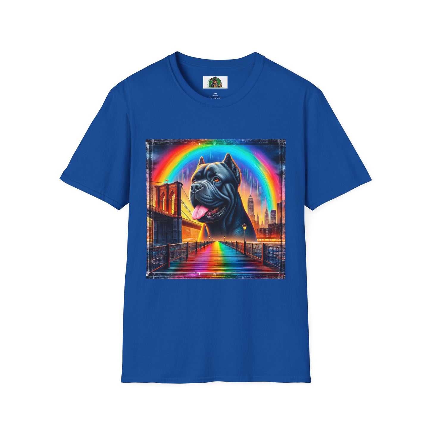 Cane Corso Rainbow Bridge TShirt T-Shirt Printify XS Royal