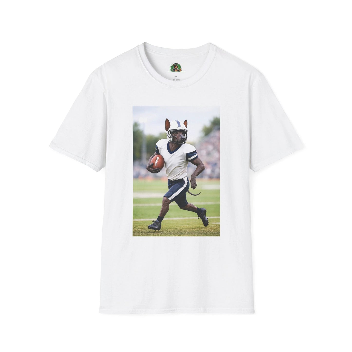 Mexican Hairless Dog Football T-Shirt — Dog Lover Sports Tee T-Shirt Printify White S