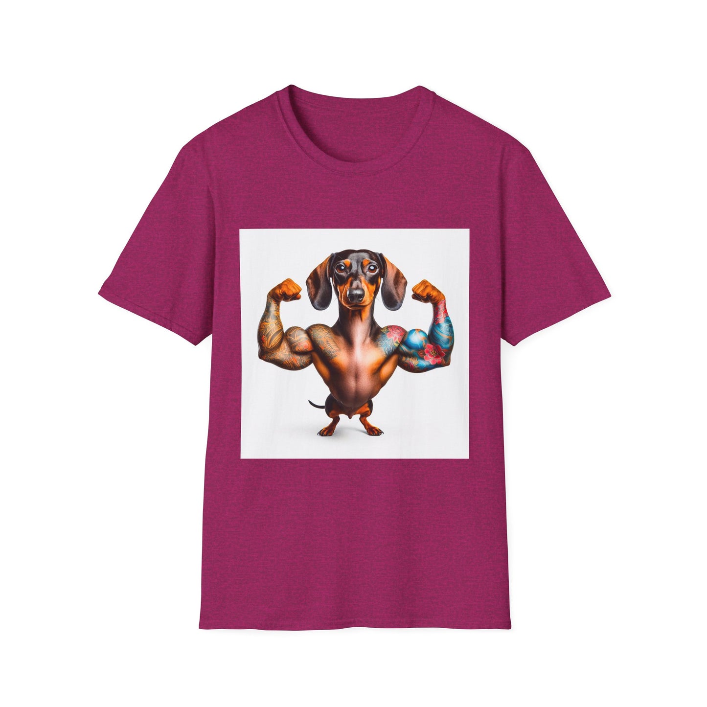 Dachshund T-Shirt Printify S Antique Heliconia 