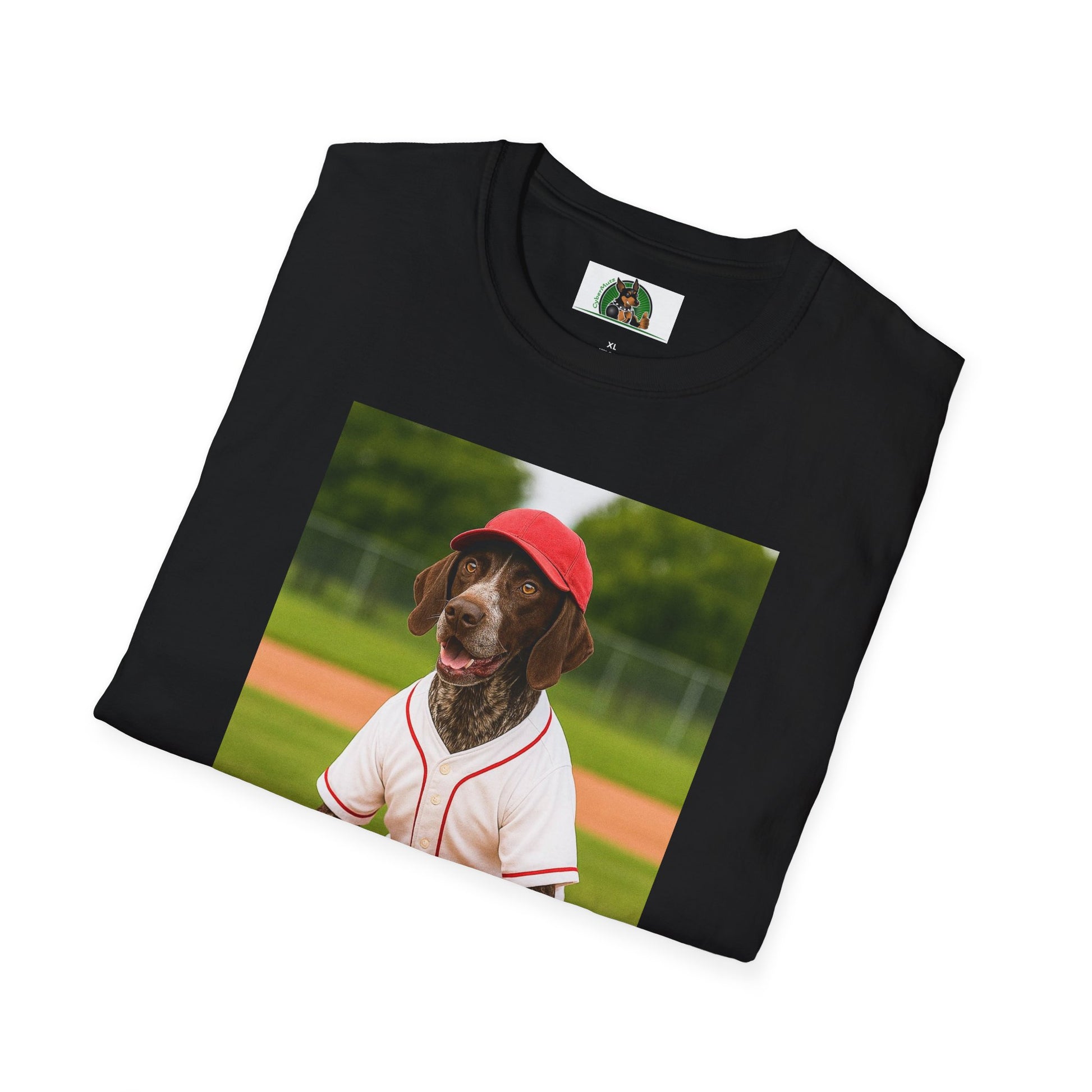Baseball Sports German Shorthair T-Shirt T-Shirt Printify