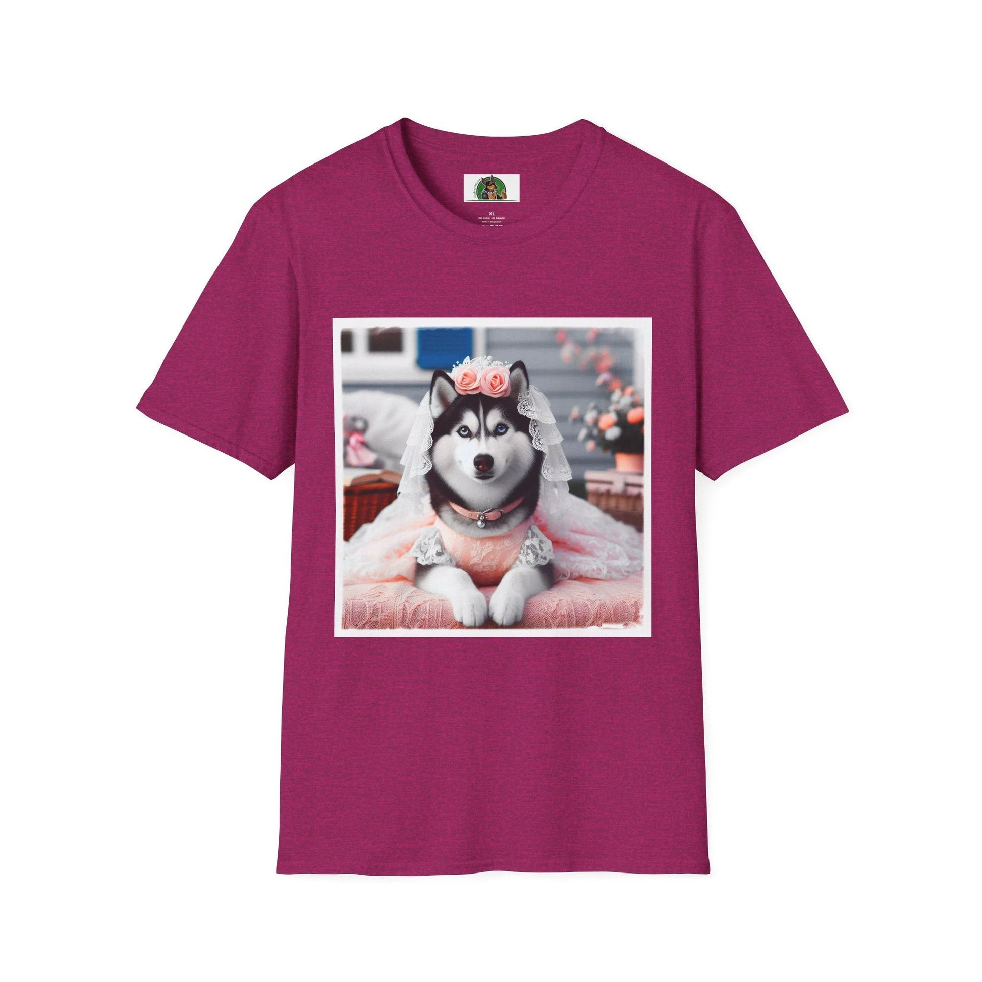 Husky pretty princess shirt T-Shirt Printify S Antique Heliconia