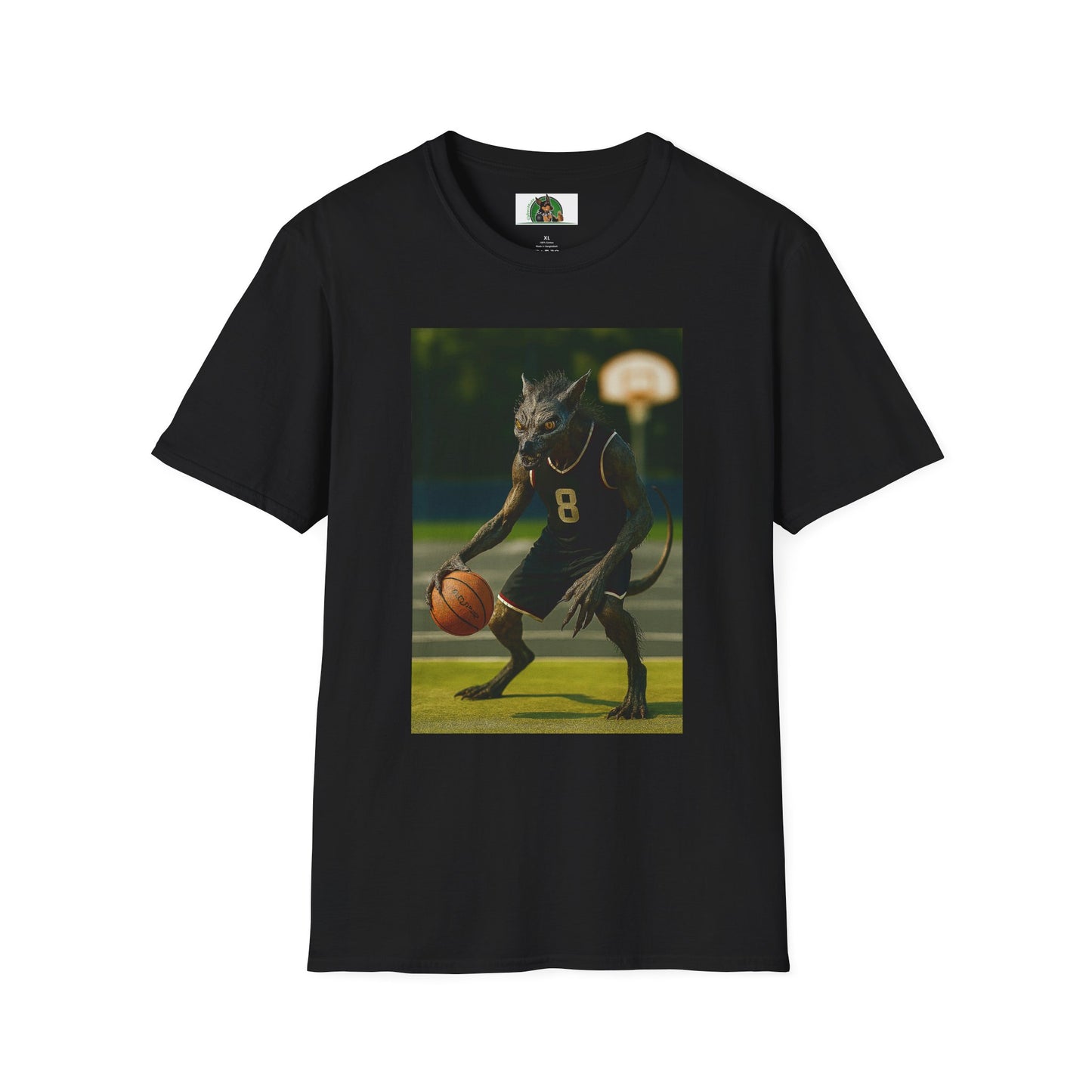 Chupacabra Basketball T-Shirt Sports T-Shirt Printify Black XS