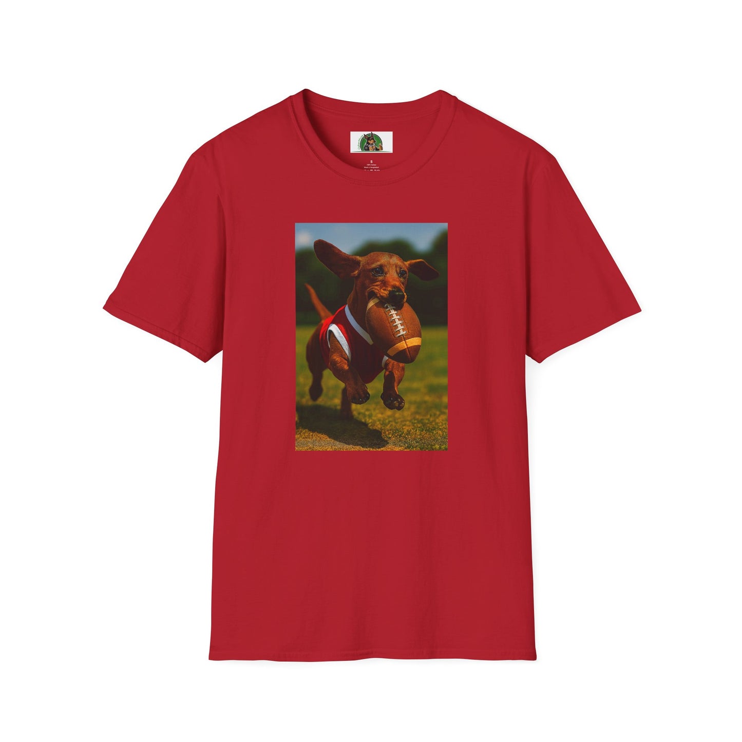 Sports Dachshund Soccer T-Shirt T-Shirt Printify Cherry Red S