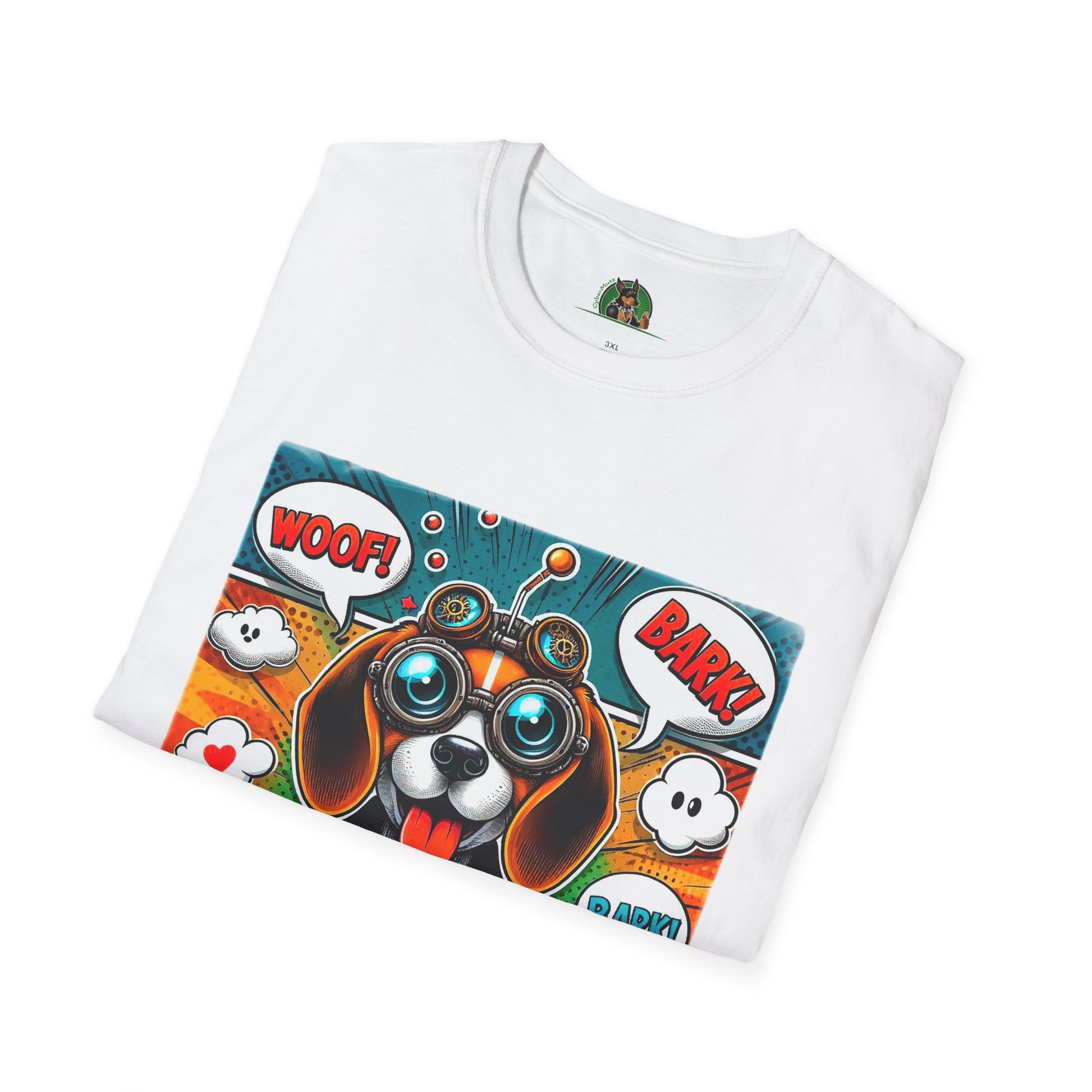 Wacky Beagle Cartoon Pop Art Dog T-Shirt Printify   