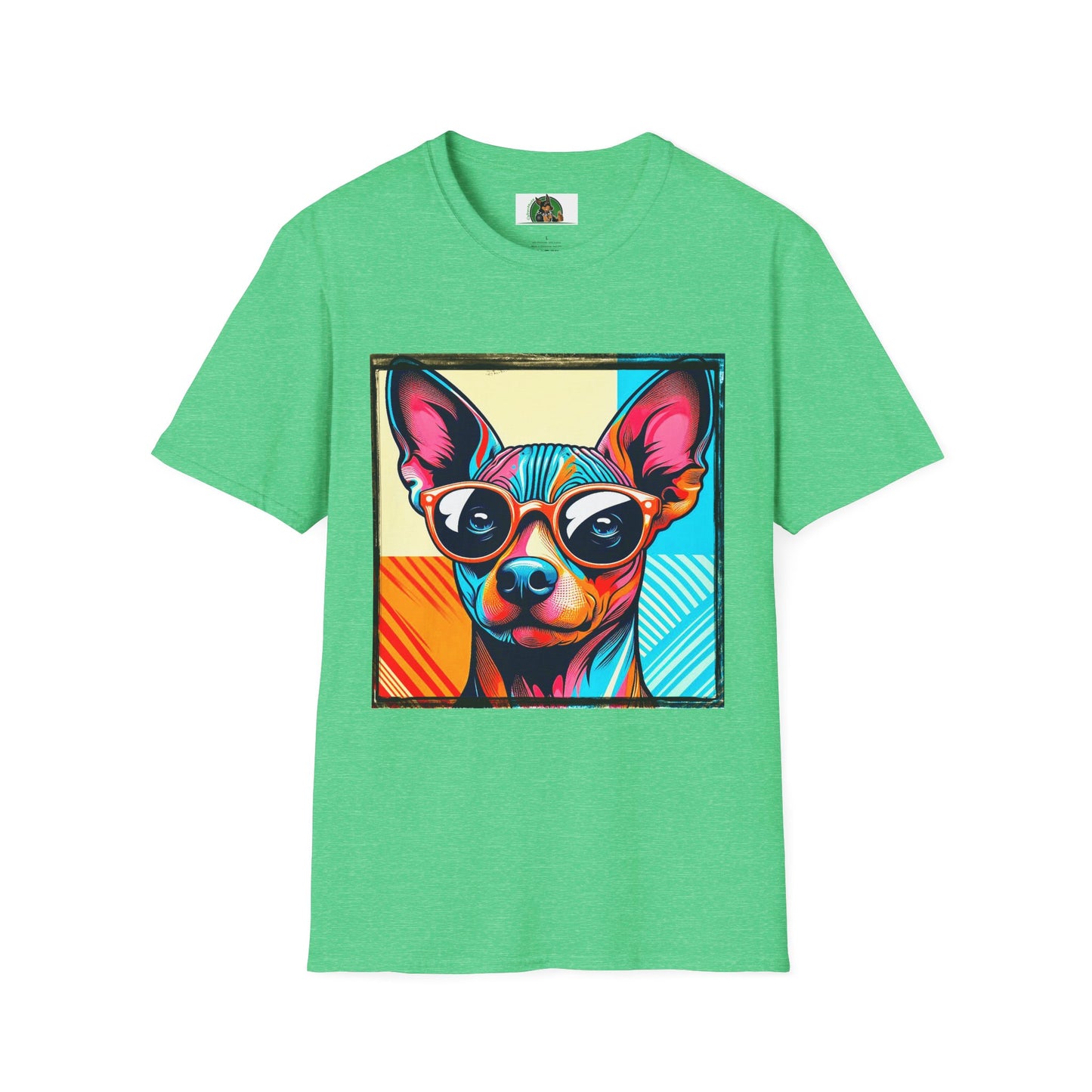 Mexican Hairless Dog T-Shirt Printify S Heather Irish Green 