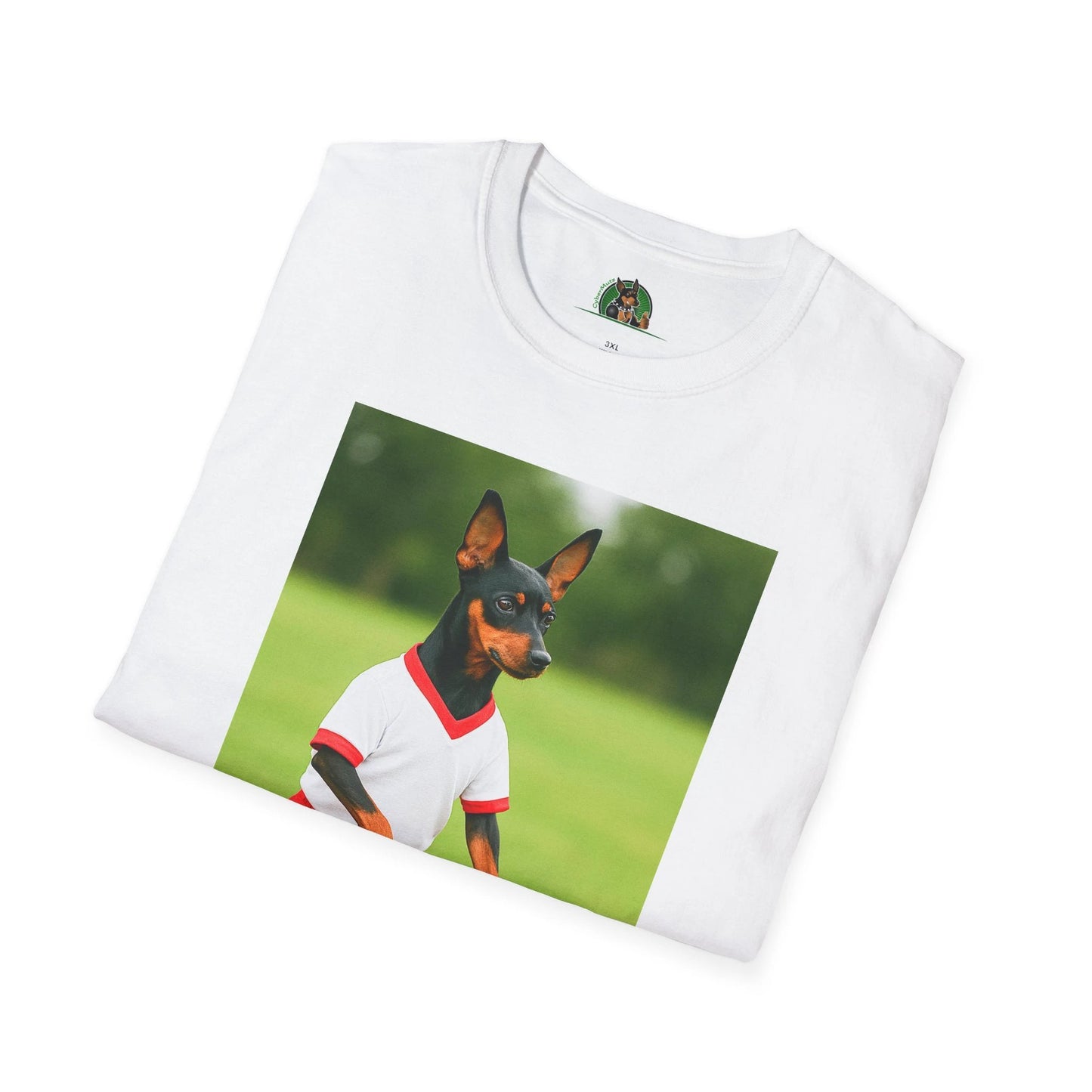Miniature Pinscher 'Min Pin Golf Tee' T-Shirt — Sports Dog Lover Golf Shirt T-Shirt Printify