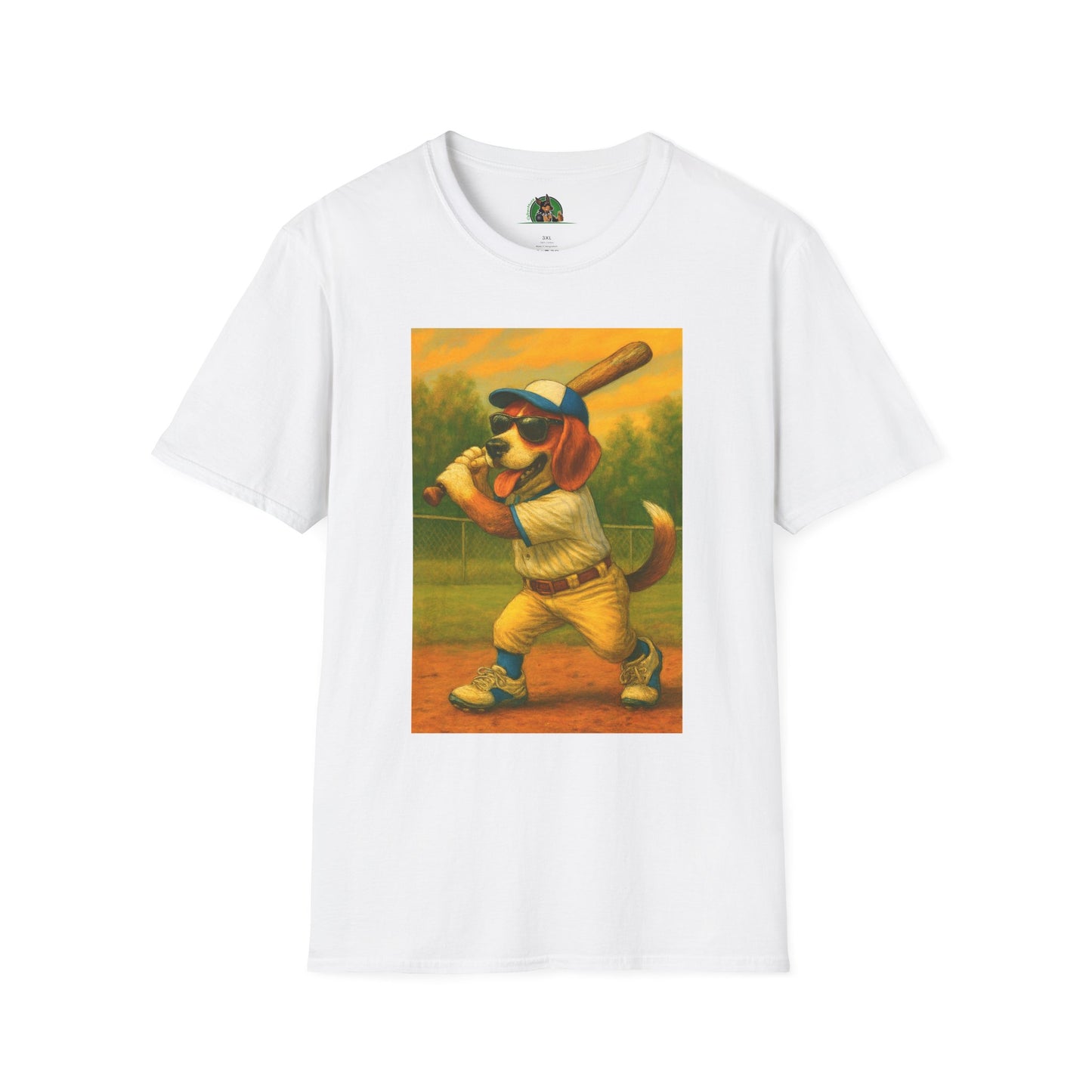 Sports Beagle Baseball T-Shirt T-Shirt Printify XS White