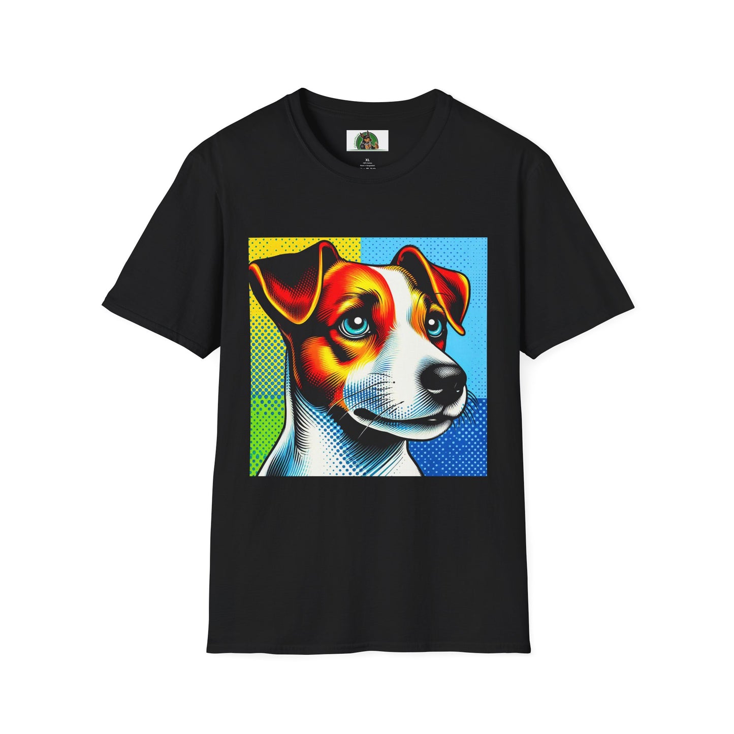 Jack Russell Colorful Pop Art T-Shirt Printify S Black