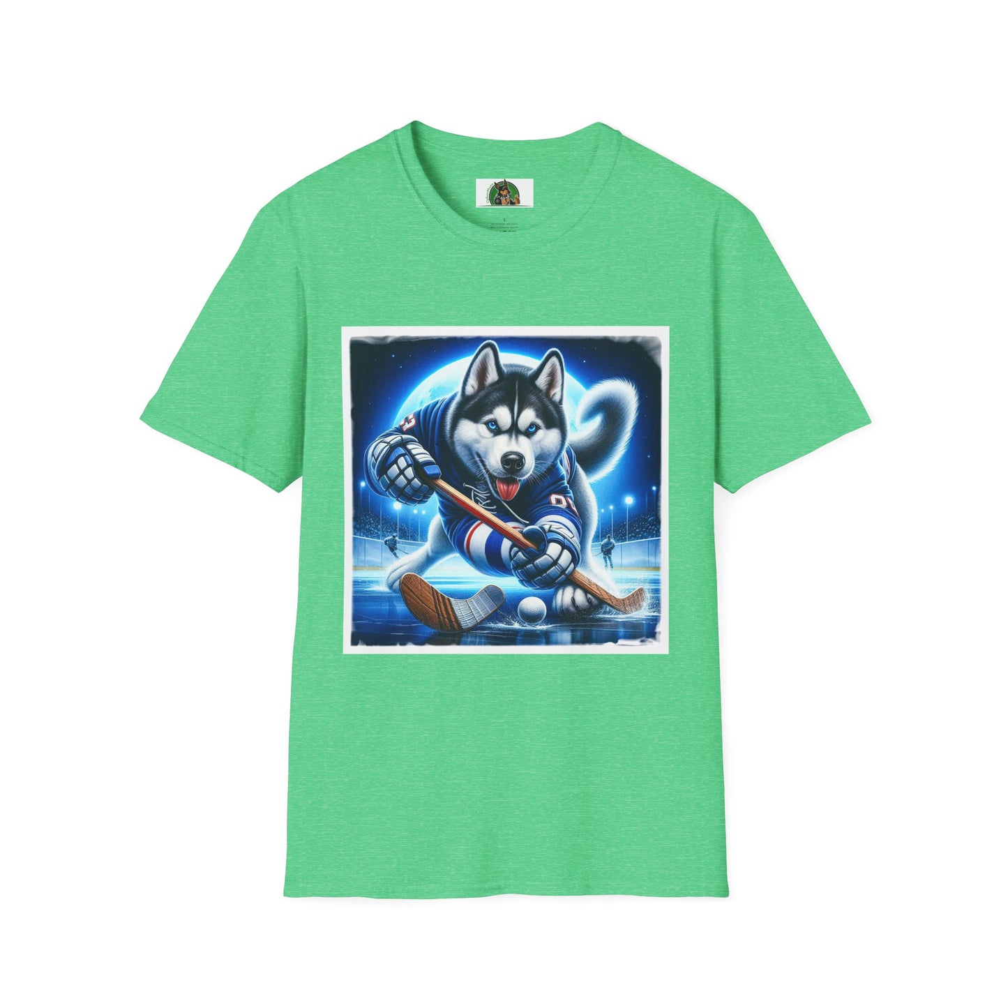 Husky T-Shirt Printify S Heather Irish Green 