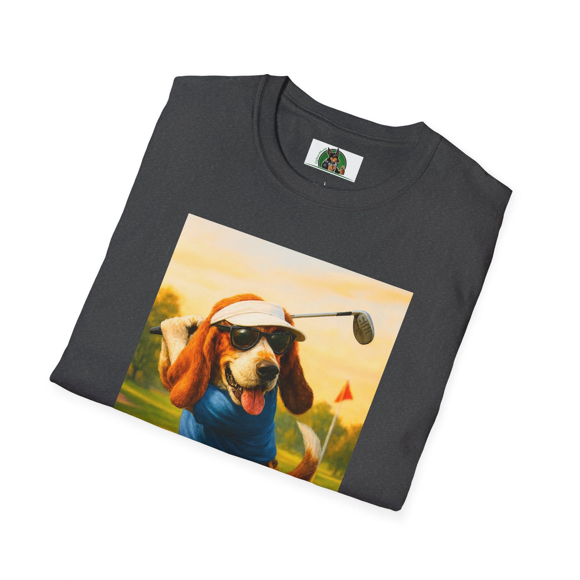 Sports Bassett Hound Dog Golf Unisex T-Shirt T-Shirt Printify