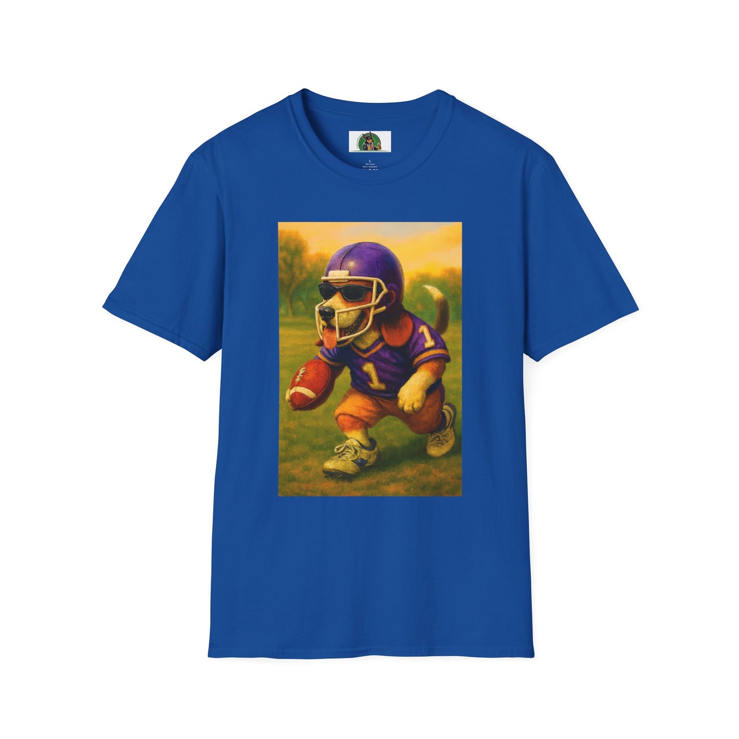 Sports Beagle Football T-Shirt T-Shirt Printify Royal XS