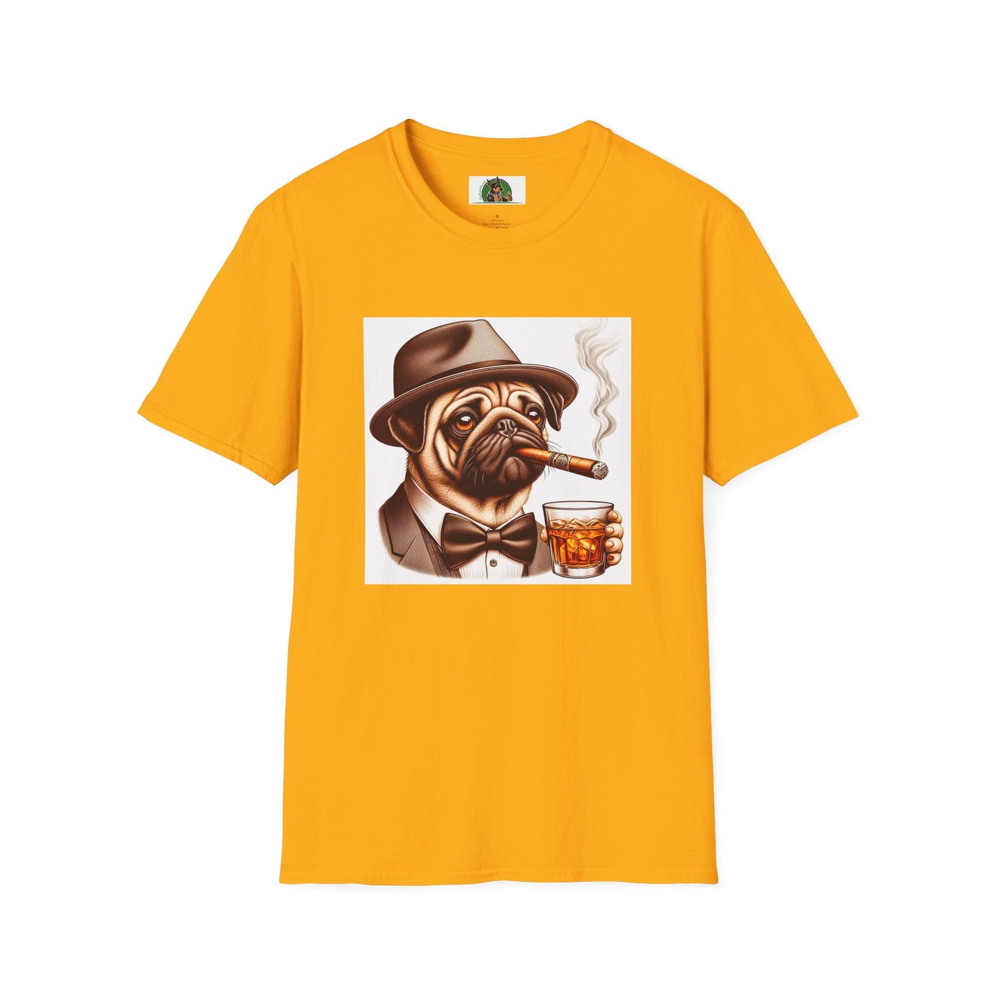 Pugs T-Shirt Printify S Gold 