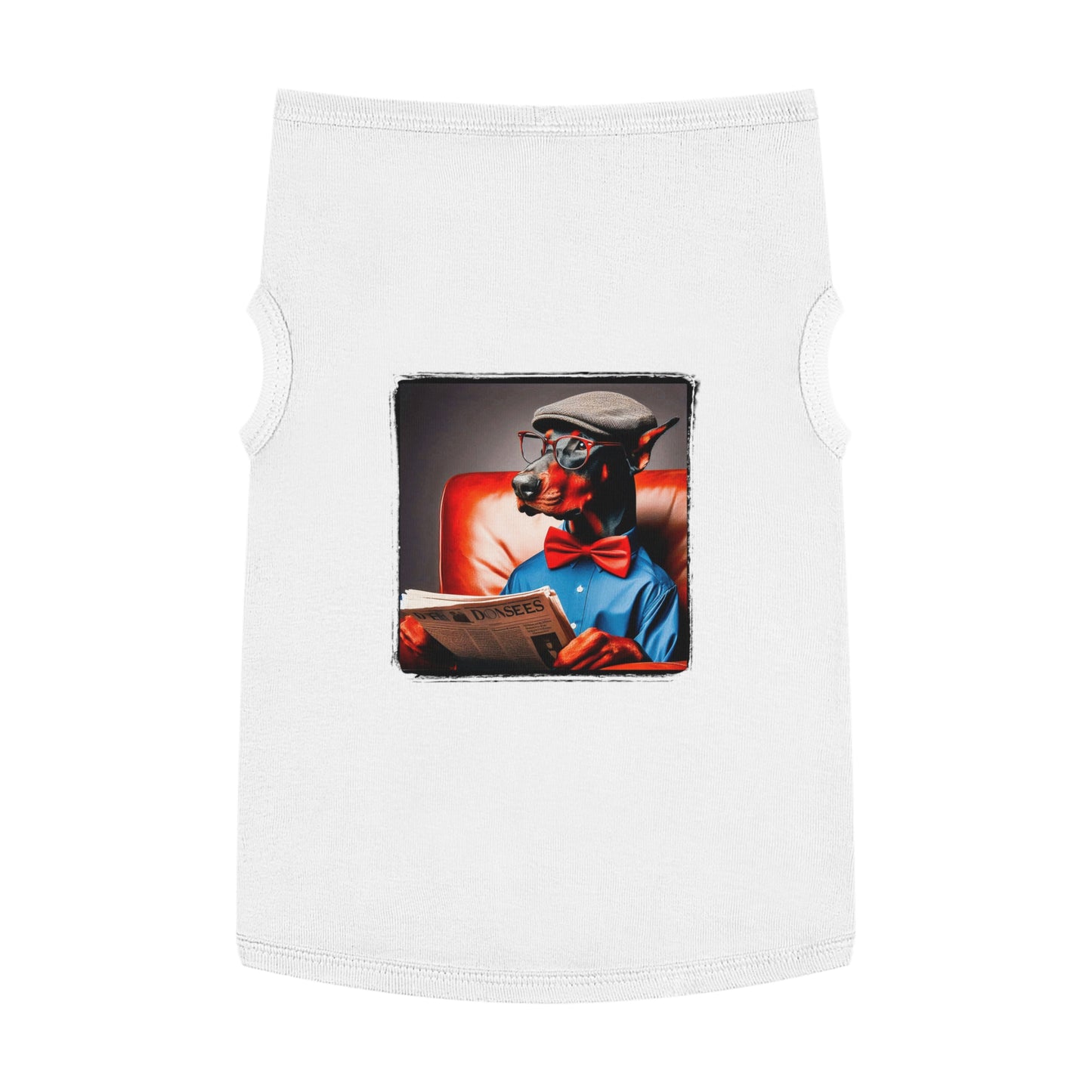 Pet Tank Top Doberman Pets Printify XL White