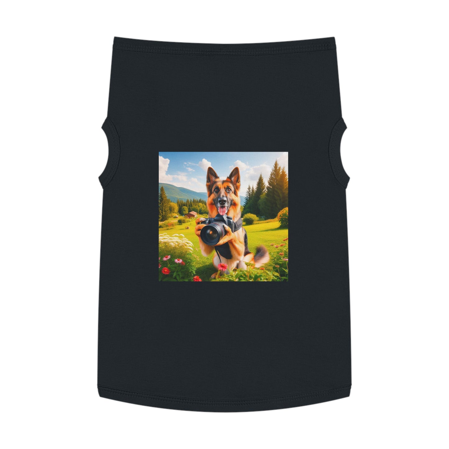 Pet Tank Top German Shepherd Pets Printify XL Black 