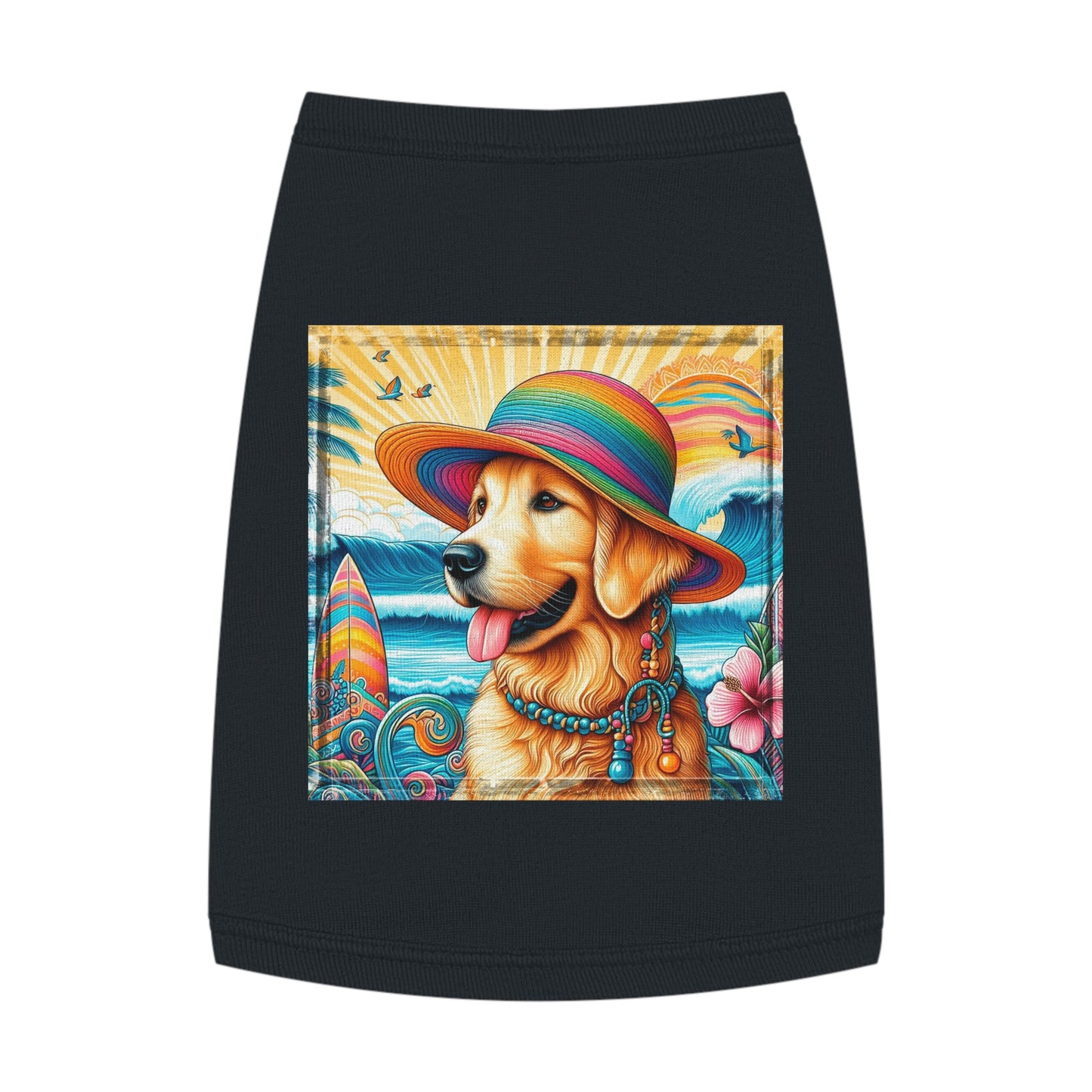 Golden Retriever pet tank top Pets Printify   