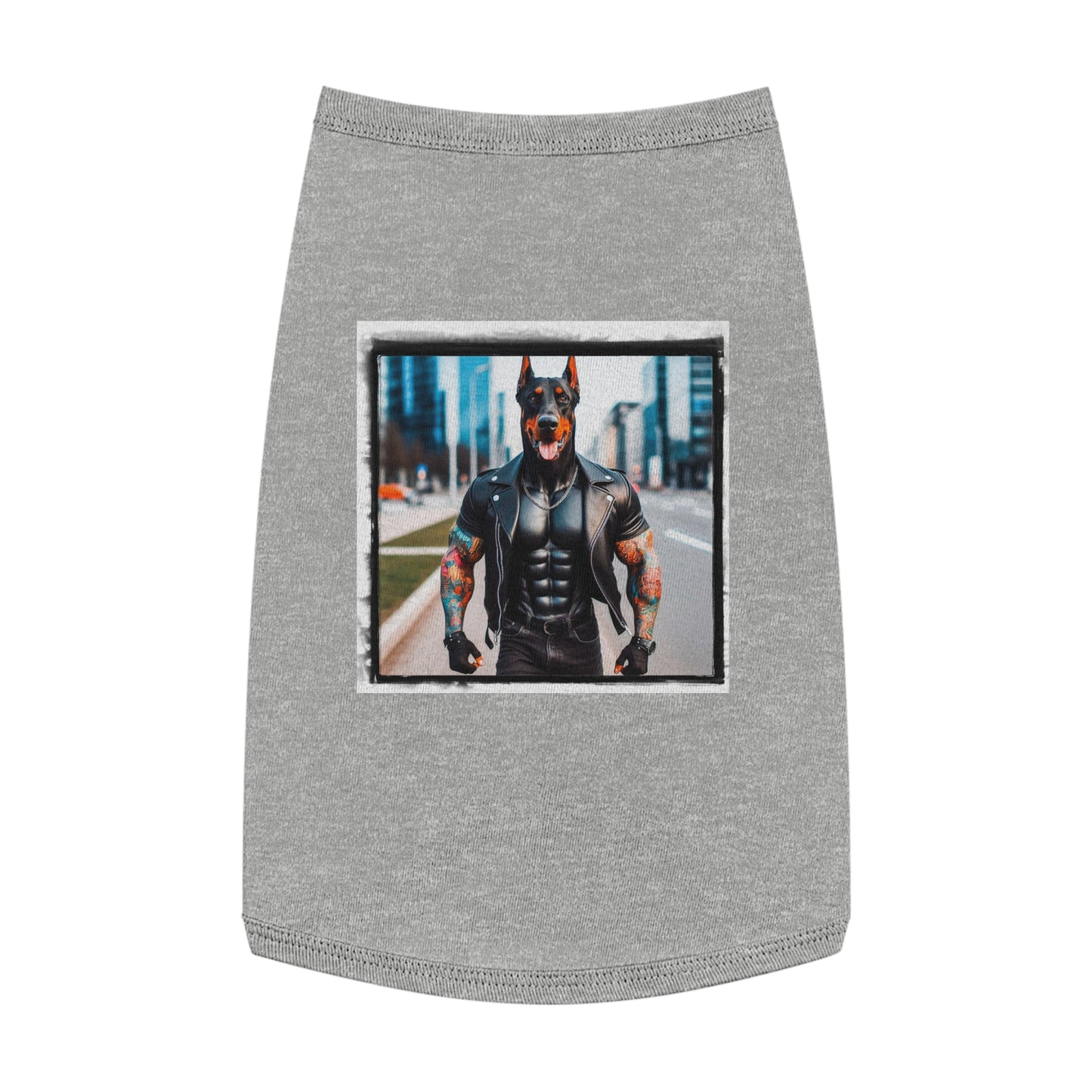 Pet Tank Top Doberman FBI Man t shirt Pets Printify L Heather