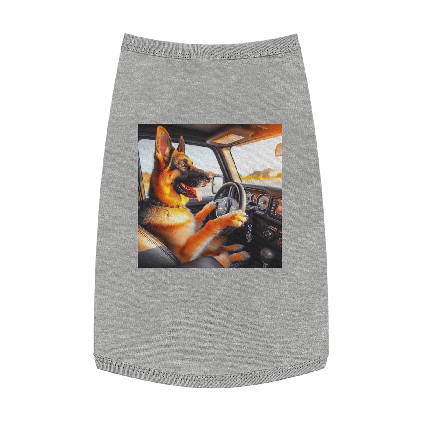 Pet Tank Top German Shepherd Pets Printify L Heather 