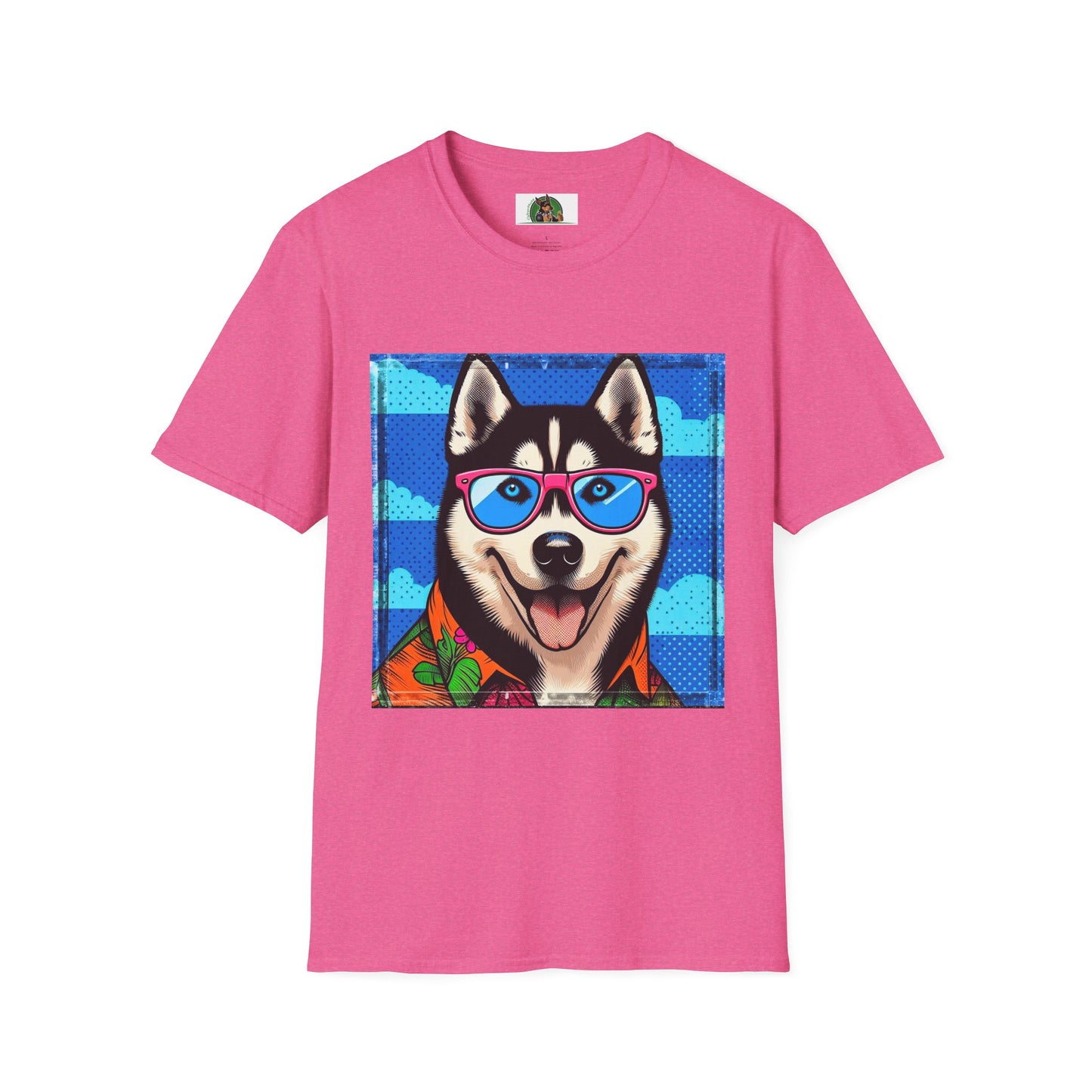 Husky T-Shirt Printify S Heather Heliconia 