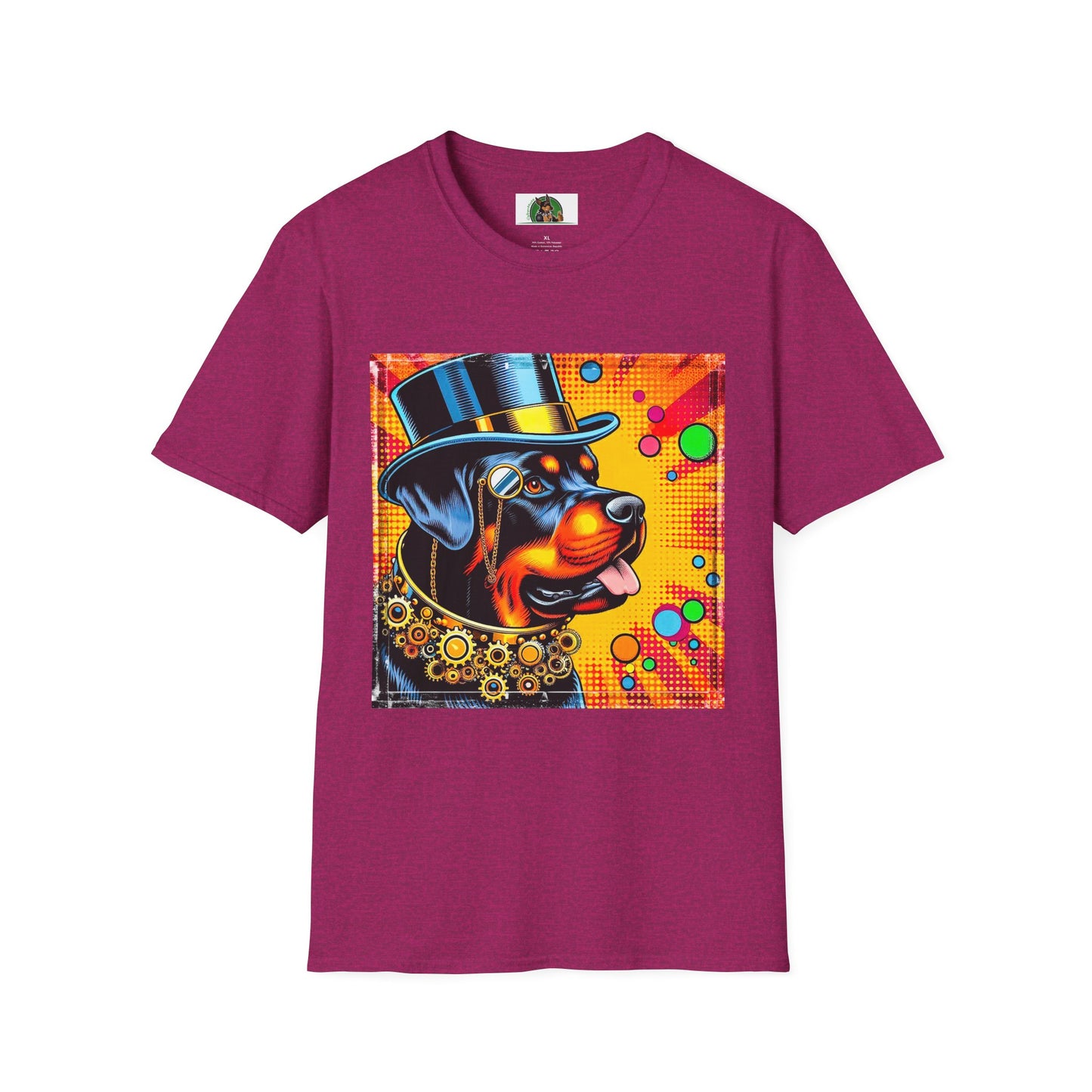 Rottweiler colorful steam punk T-Shirt Printify S Antique Heliconia