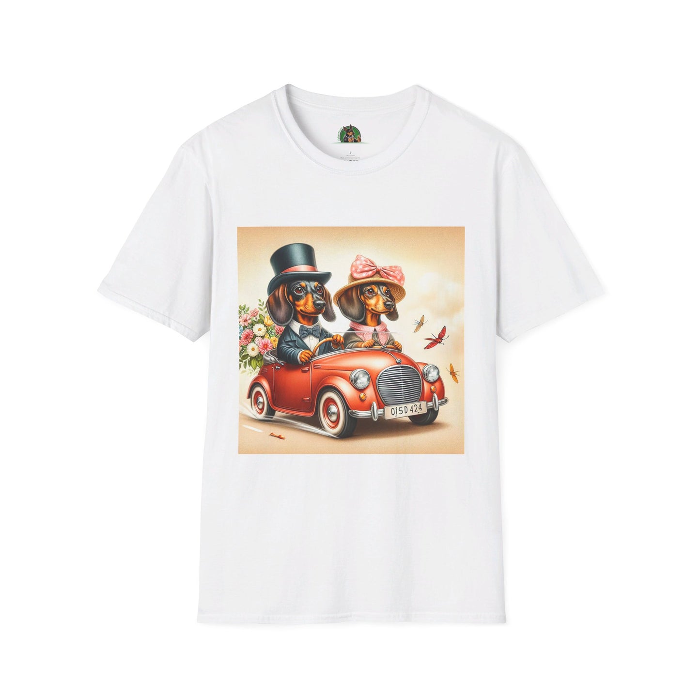 Wacky Dachshund T-Shirt Printify White S 