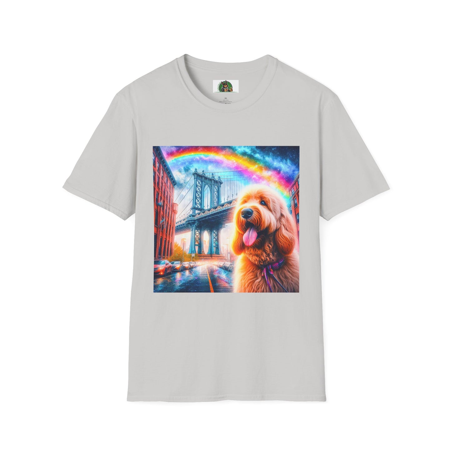 Golden Doodle bridge shirt T-Shirt Printify S Ice Grey