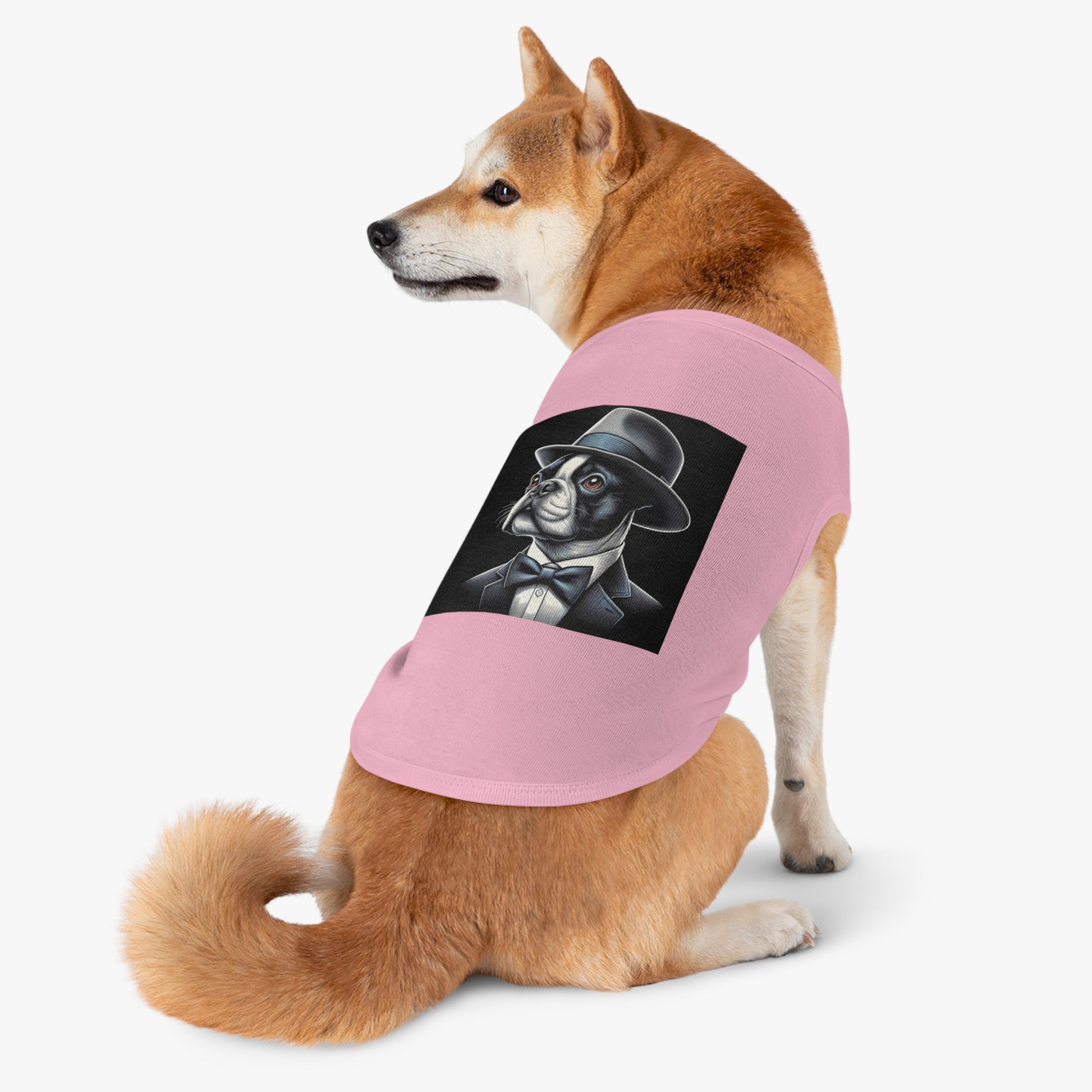 Dog Tank Top Boston Terrier Dog In Top Hat Pets Printify   