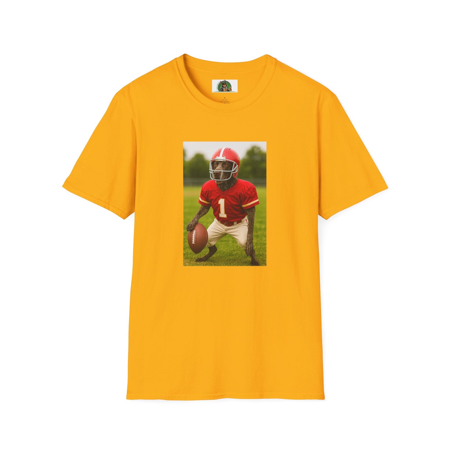 German Shorthaired Pointer Football T-Shirt — GSP Sports Tee T-Shirt Printify Gold S