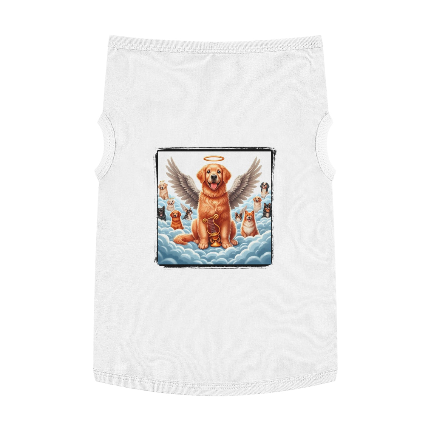 Golden Retriever pet tank top Pets Printify XL White 