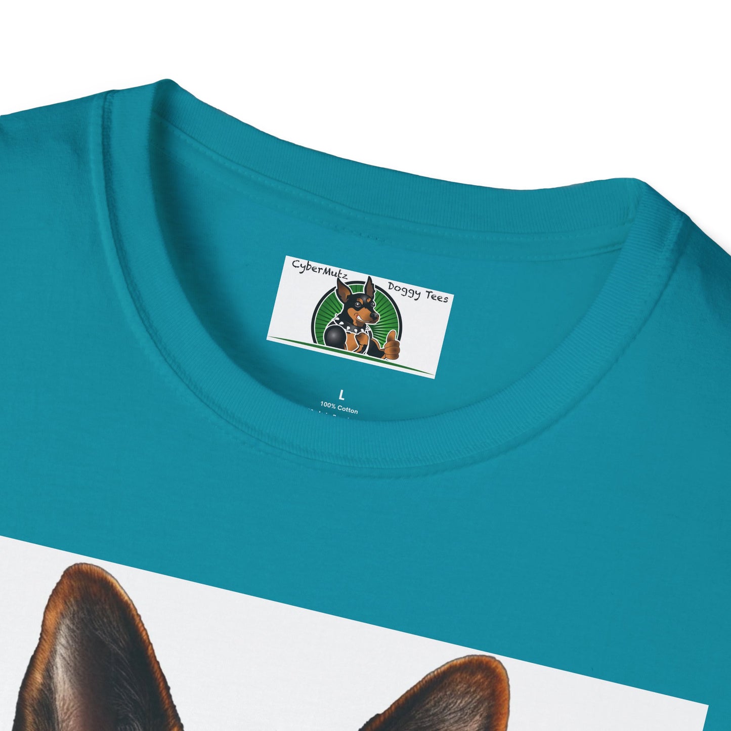 German Shepherd in Suit and Sunglasses Unisex Softstyle T-Shirt