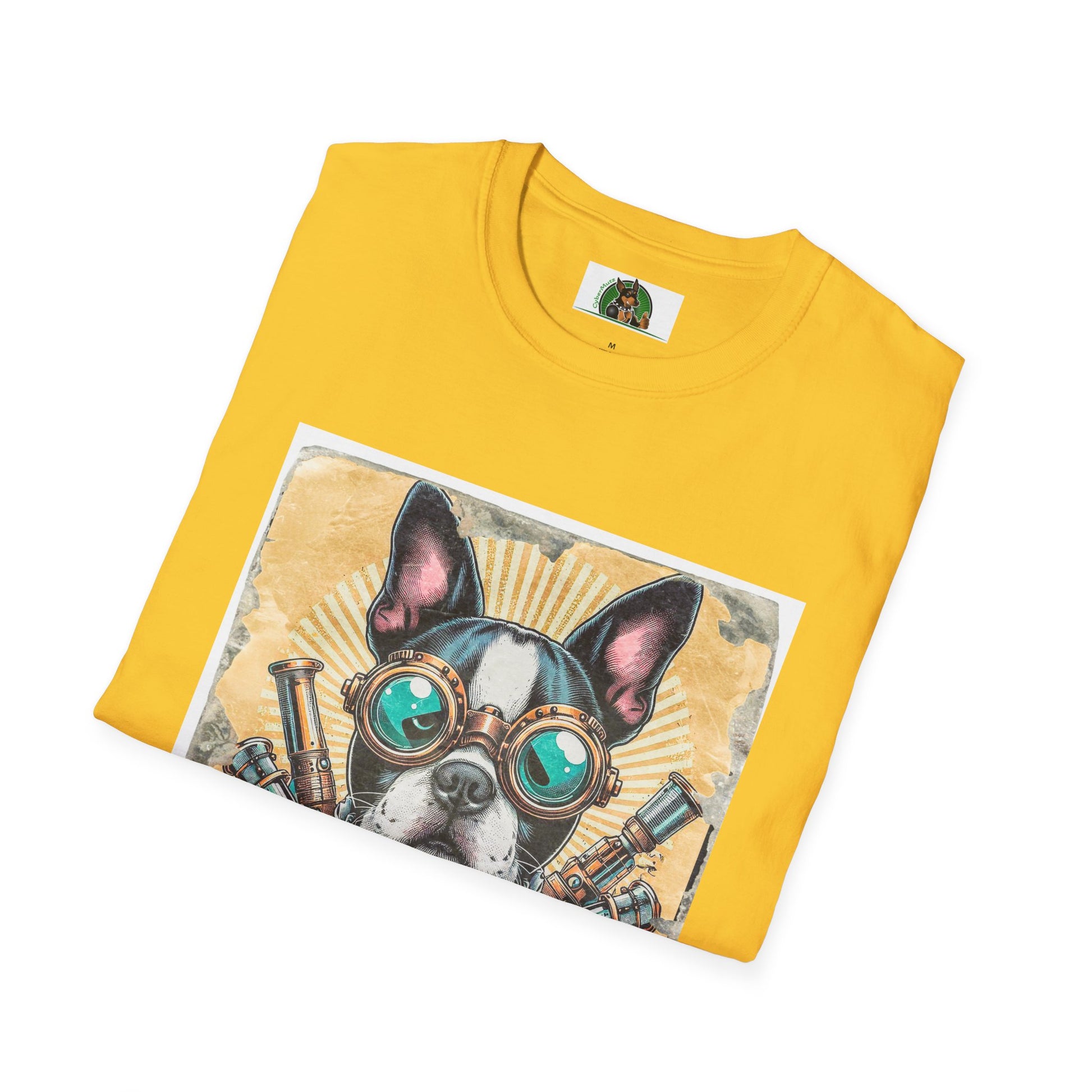 Boston Terrier Steampunk Dog Shirt T-Shirt Printify   