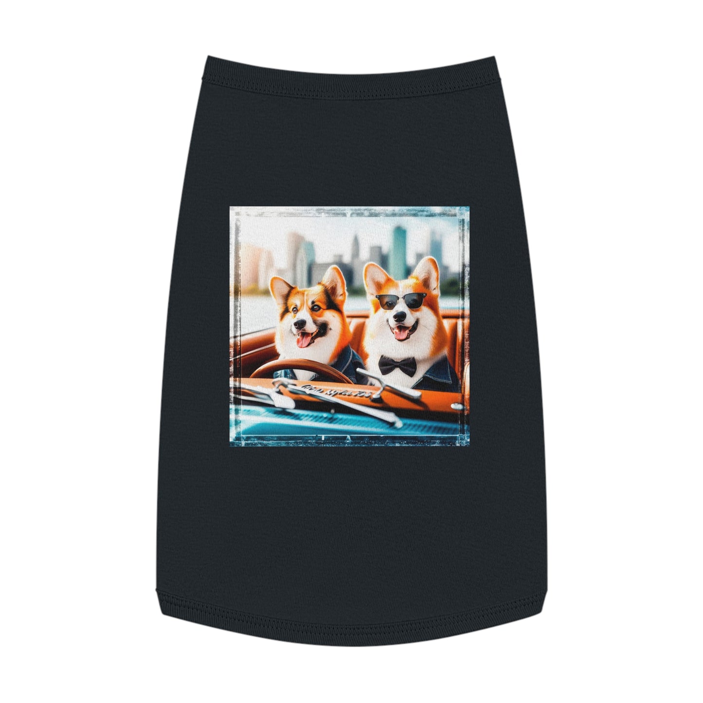 Wacky Pet Tank Top Pembroke Welsh Corgi Pets Printify L Black 