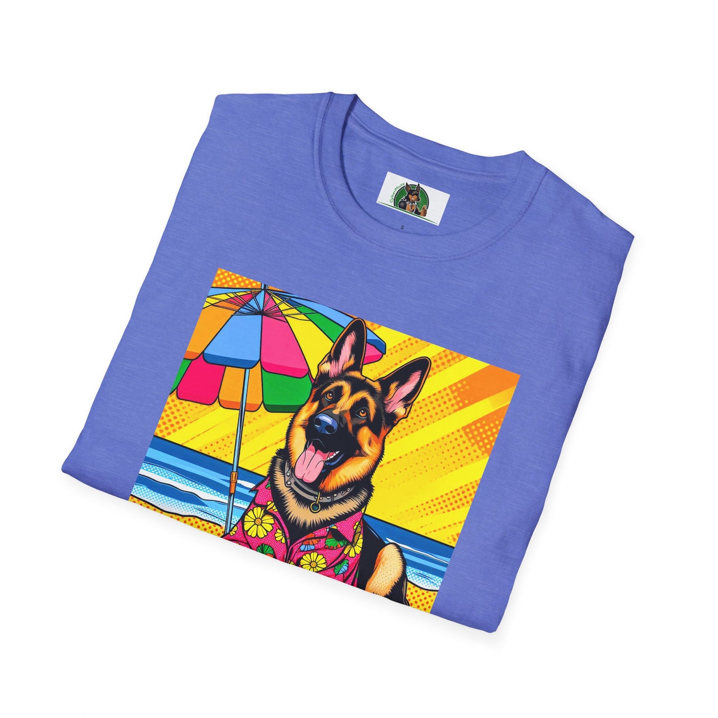 German Shepherd beach day