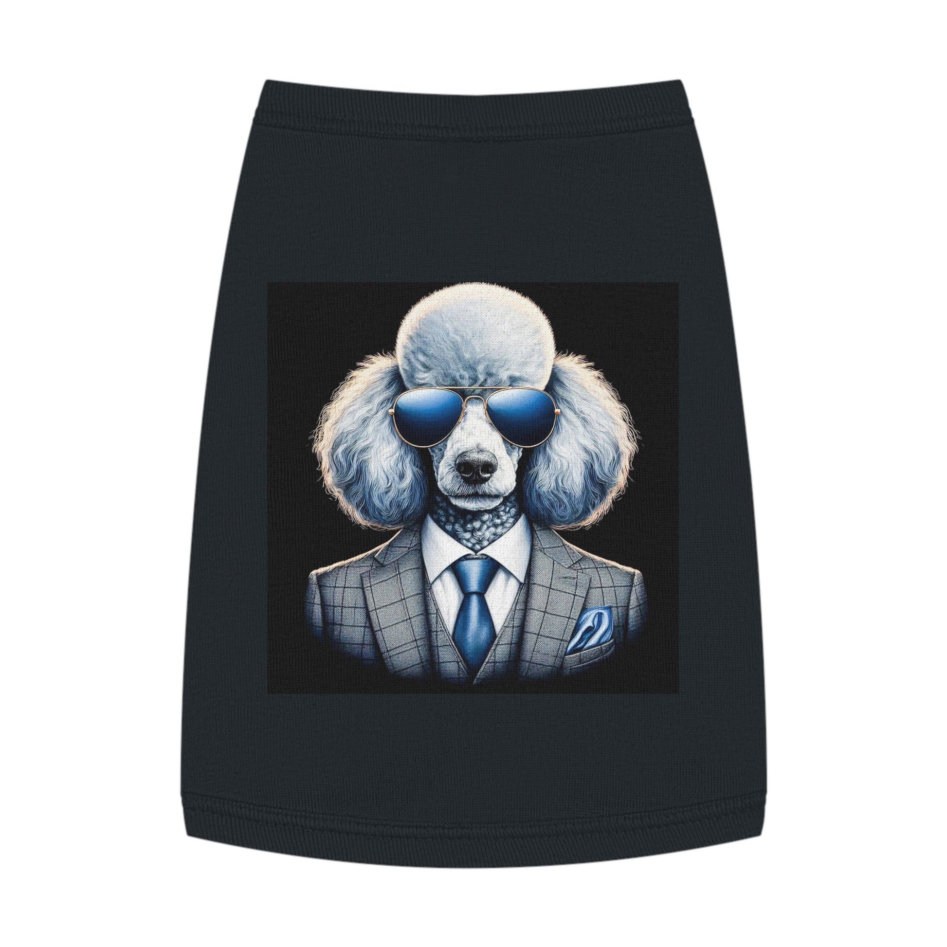 Pet Tank Top Poodle serious business Pets Printify M Black