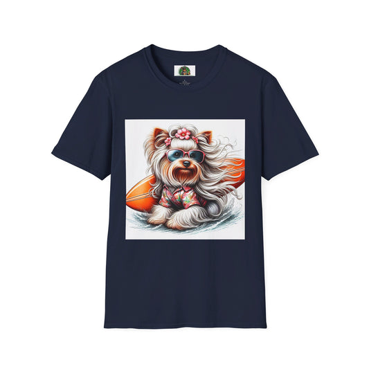 Yorkie T-Shirt Printify S Navy 