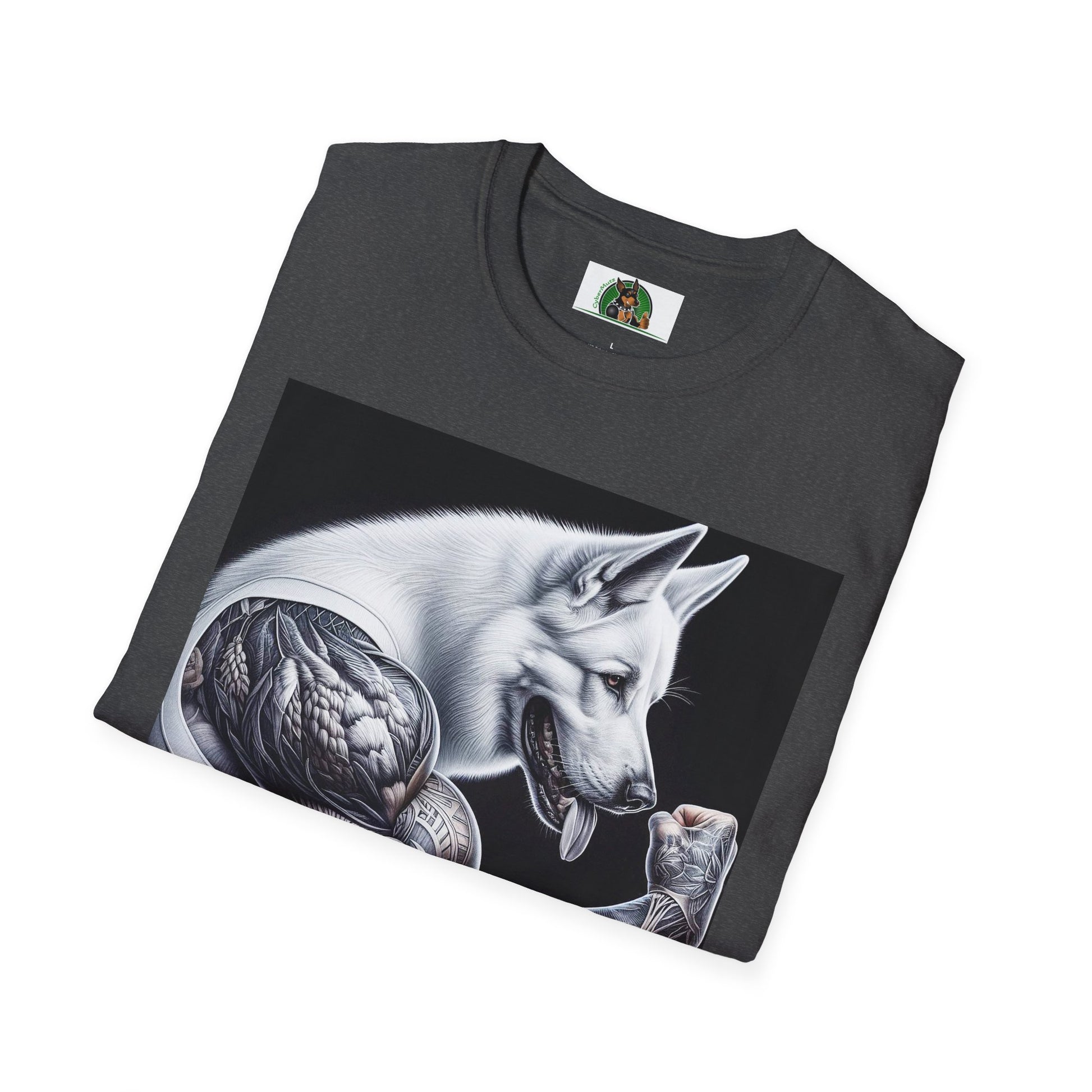 German Shepherd arm flexing shirt T-Shirt Printify