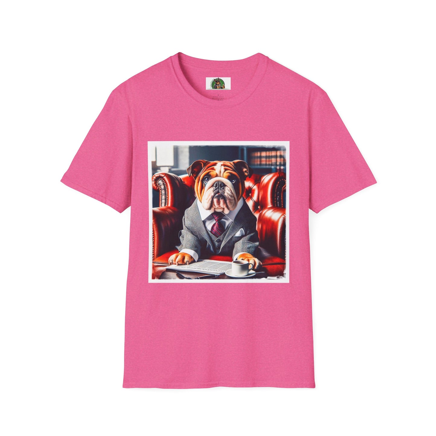 Bulldog T-Shirt Printify S Heather Heliconia