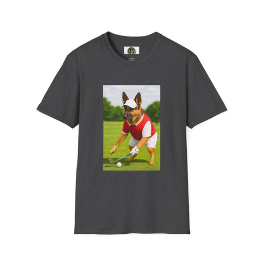 Sports German Shepherd Golf T-Shirt T-Shirt Printify Dark Heather XS