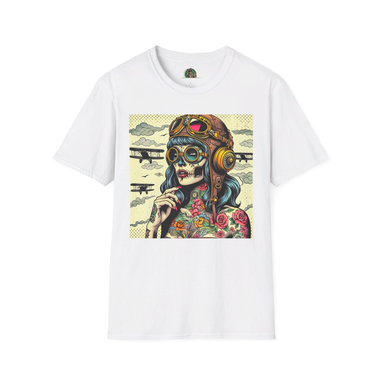 Zombie Girl T-Shirt Printify S White 