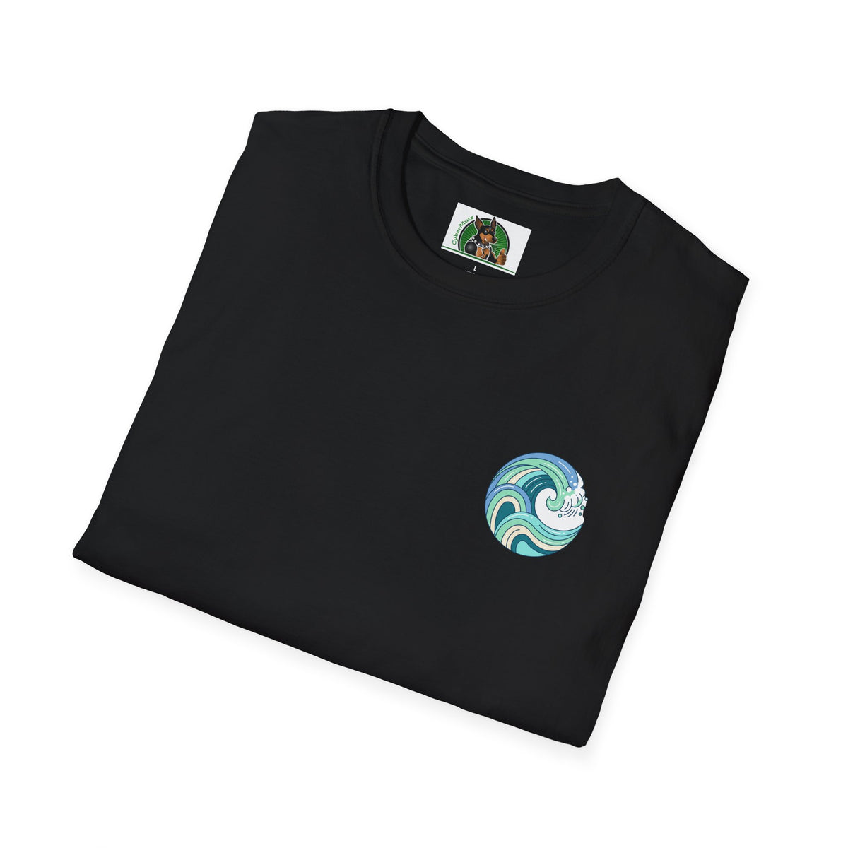 Dalmatian surf day t shirt Back Design